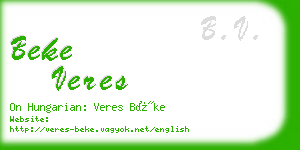 beke veres business card